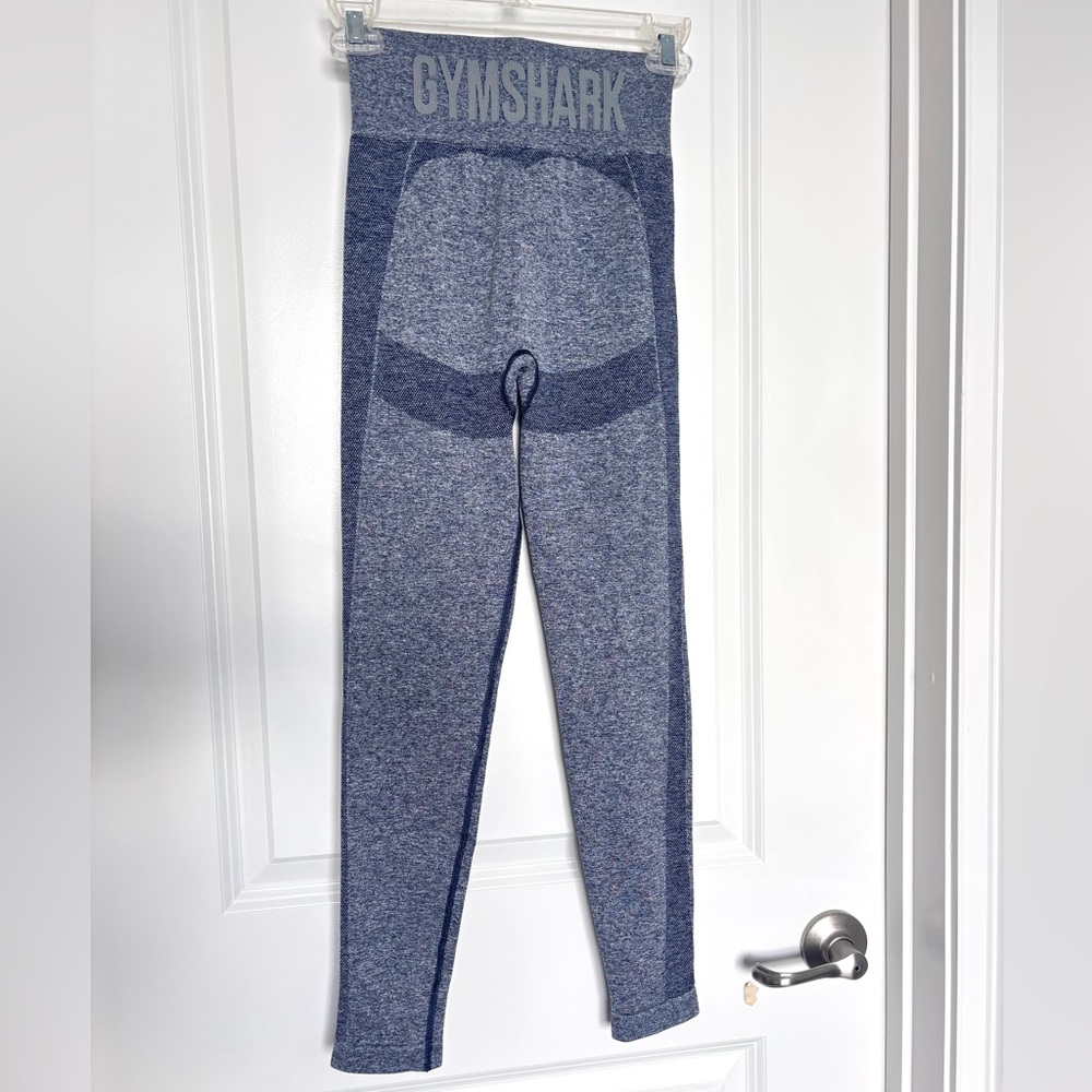 Gymshark Seamless Contour Leggings XS Blue Scrunch High Waist workout athleisure